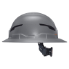 60863T2 Class E Type-2 Hard Hat, Non-Vented Full Brim Style with Strap, Gray Image 9