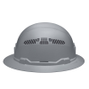 60864BR Hard Hat, Vented, Full Brim Style, Gray Image 7
