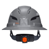 60864T2 Class C Type-2 Hard Hat, Vented Full Brim with Strap, Gray Image 9