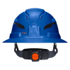 60871T2 Class C Type-2 Hard Hat, Vented Full Brim with Strap, Blue Image 9