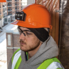60900 Hard Hat, Non-Vented, Cap Style with Headlamp, Orange Image 8