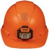 60900 Hard Hat, Non-Vented, Cap Style with Headlamp, Orange Image 3