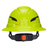 60910T2 Class E Type-2 Hard Hat, Non-Vented Full Brim Style with Strap, High Visibility Lime Image 7