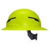 60910T2 Class E Type-2 Hard Hat, Non-Vented Full Brim Style with Strap, High Visibility Lime Image 9