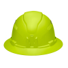 60911 Hard Hat, Vented, Full Brim Style, High Visibility Lime Image 5