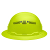 60911 Hard Hat, Vented, Full Brim Style, High Visibility Lime Image 7