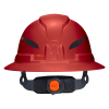60920T2 Class E Type-2 Hard Hat, Non-Vented Full Brim Style with Strap, Red Image 7