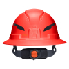 60930T2 Class E Type-2 Hard Hat, Non-Vented Full Brim Style with Strap, High Visibility Orange Image 7