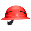 60930T2 Class E Type-2 Hard Hat, Non-Vented Full Brim Style with Strap, High Visibility Orange Image 8