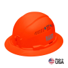 60931 Hard Hat, Vented, Full Brim Style, High Visibility Orange Image