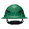 60940T2 Class E Type-2 Hard Hat, Non-Vented Full Brim Style with Strap, Green Image