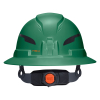 60940T2 Class E Type-2 Hard Hat, Non-Vented Full Brim Style with Strap, Green Image 7