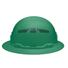 60941 Hard Hat, Vented, Full Brim Style, Green Image 7