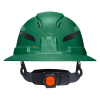 60941T2 Class C Type-2 Hard Hat, Vented Full Brim with Strap, Green Image 9