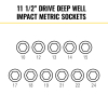 65111IMPCTM KNECT™ 1/2-Inch Drive Deep Well Impact Socket Set, Metric, 14-Piece Image 2