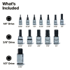 65213HEX Knurled Hex Bit Socket Set, SAE, 13-Piece Image 1