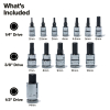 65213HEXM Knurled Hex Bit Socket Set, Metric, 13-Piece Image 1