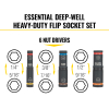 65238 KNECT™ Essential Deep-Well Heavy-Duty Flip Socket Set, SAE 7-Piece Image 3