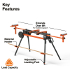 66184 Adjustable Rolling Miter Saw Stand Image 1