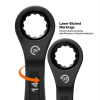 69408MG 90-Tooth Ratcheting Combo Spanner Set, Metric, 8-Piece Image 4