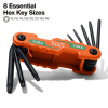 70540T Compact Folding Hex Key Set, 8-Key, Torx® Sizes Image 1