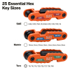70543 Compact Folding Hex Key Set, 25-Key, SAE, Metric, TORX® Sizes, 3-Piece Image 1