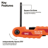 70543 Compact Folding Hex Key Set, 25-Key, SAE, Metric, TORX® Sizes, 3-Piece Image 2