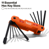 70550 Pro Folding Hex Key Set, 11-Key, SAE Sizes Image 1