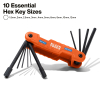 70550M Pro Folding Hex Key Set, 10-Key, Metric Sizes Image 1