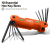 70550T Pro Folding Hex Key Set, 10-Key, TORX® Sizes Image 1