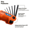 70590 Compact Folding Hex Key Set, 12-Key, SAE, Metric Sizes Image 2