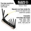 70591 Folding Hex Key Set, 9-Key, SAE Sizes Image 1