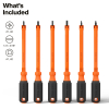 85156KINS Insulated Hooded Screw Holding Screwdriver Set, 6-Piece Image 1