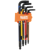 BLS9 Color-Coded Extra-Long L Style Hex Key Caddy Set, SAE, 9-Piece Image 1