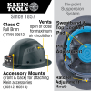 60512 Klein Carbon Fiber Full Brim Hard Hat with Headlamp, Titan Image 1