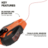 CHLK100S Smooth Retractable Chalk Reel, 100-Foot, with Blue Chalk Refill Image 2