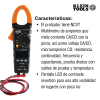 CL380 Probador eléctrico digital, multímetro de gancho de rango automático de 400 A CA/CD Image 2