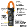 CL380 Probador eléctrico digital, multímetro de gancho de rango automático de 400 A CA/CD Image 3