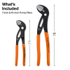 D5052BSKIT Straight Jaw Quick-Adjust Pump Pliers Set, 2-Piece Image 1
