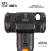 H80693 Dual-Faced Fiberglass Handle Hammer, 3-Pound Image 2