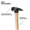 H80920H Milled Face Hickory Handle Hammer, 567 g Image 1