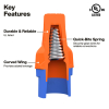 OBSC150 COMING SOON - Orange/Blue Skirted Wire Connectors, 150-Pack Image 1