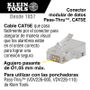 VDV826728 Conectores modulares de datos Pass-Thru™, RJ45-CAT5E, paquete de 10 unidades Image 1