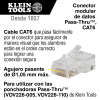 VDV826729 Conectores modulares de datos Pass-Thru™ RJ45-CAT6, paquete de 10 unidades Image 1