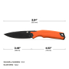 KD211 LINEAGE™ Orange Drop Point Fixed Blade Image 4
