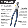 Tulmex (D) 210-9 Pinza de Electricista Alta Palanca  - 9 Pulgadas Image 1