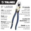 Tulmex (D) 215-9 Pinza de Electricista Alta Palanca con Jalador de Guías y Compresor de Terminales - 9 Pulgadas Image 1