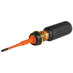 "Flip-Blade Insulated Screwdriver, 2-in1, Ph Bit #1, Sl Bit 3\/16-Inch"
