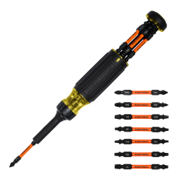 "15-in-1 Ratcheting Impact-Rated Multi-Bit Torsion Zone Screwdriver"