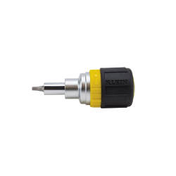 "Multi-Bit Ratcheting Screwdriver, 6-in-1, Stubby, Ph, Sl, Sq, Nut Bits"